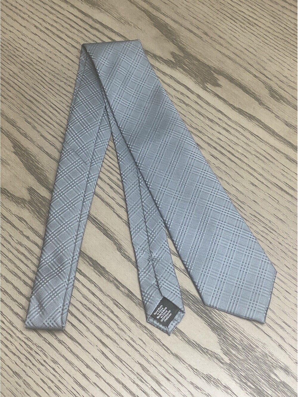 Perry Ellis Mens‎ Necktie Contrasting Gray Plaid 100% Polyester Tie